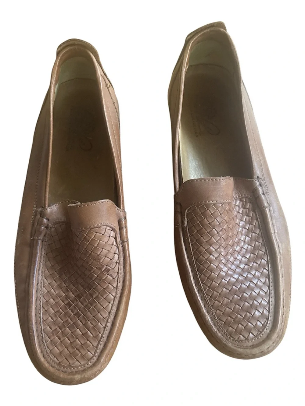 Arnold Palmer Ashton Woven Leather Slip-On Loafers - Tan Size 10.
